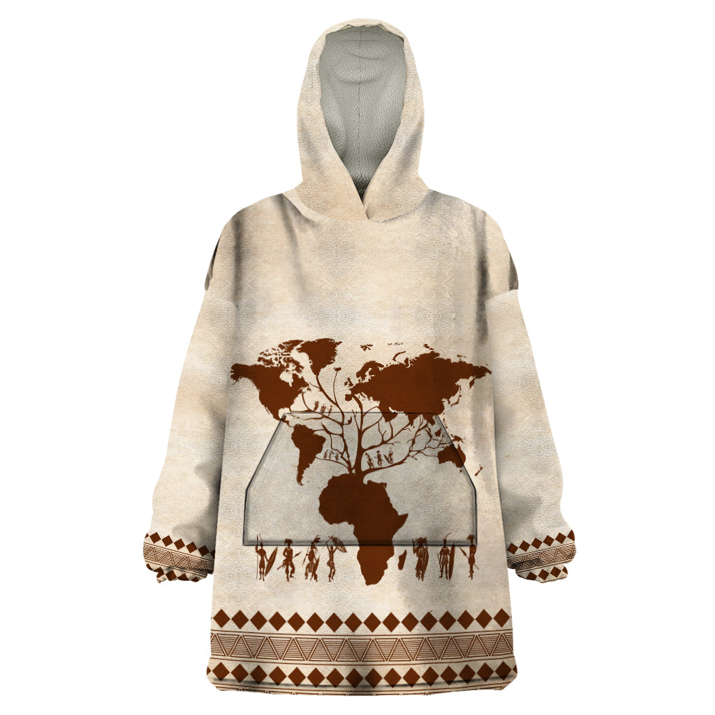 Root Africa Wearable Blanket Hoodie African Map - Wonder Print Shop
