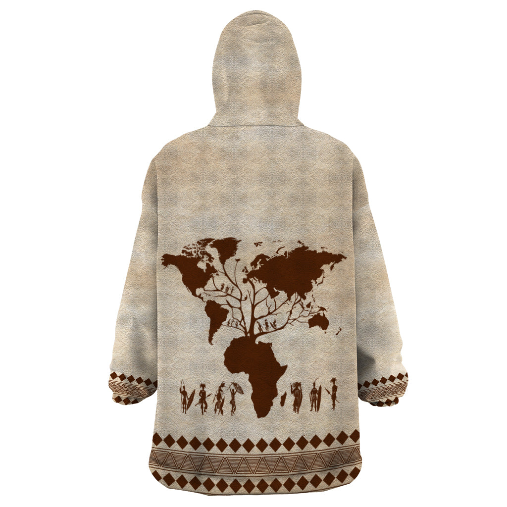 Root Africa Wearable Blanket Hoodie African Map - Wonder Print Shop