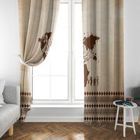Root Africa Window Curtain African Map - Wonder Print Shop