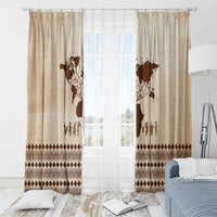 Root Africa Window Curtain African Map - Wonder Print Shop