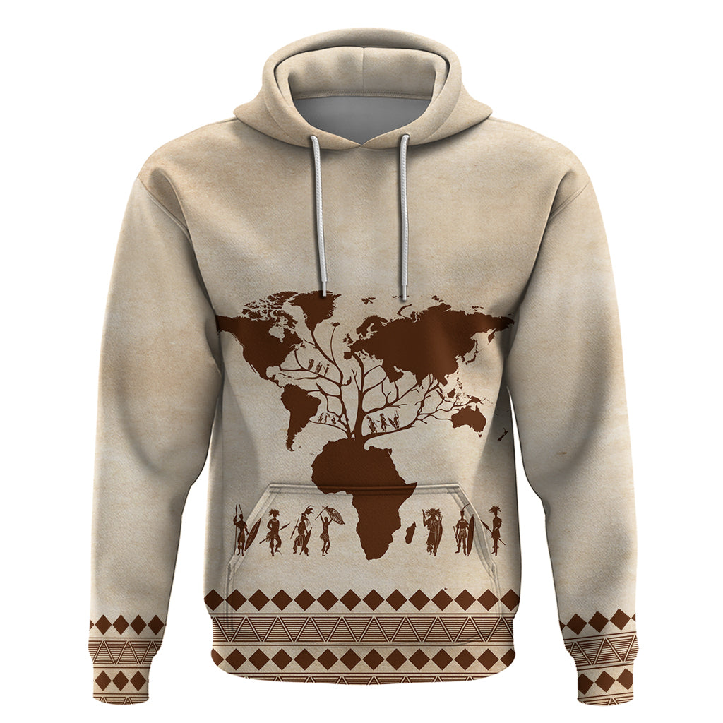Root Africa Zip Hoodie African Map - Wonder Print Shop