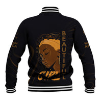 Personalized Beautiful Black Girl Baseball Jacket Women Africa - Wonder Print Shop
