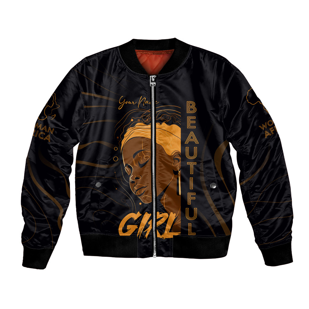 Personalized Beautiful Black Girl Bomber Jacket Women Africa - Wonder Print Shop