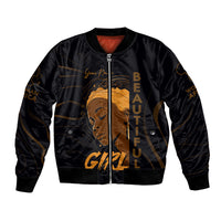 Personalized Beautiful Black Girl Bomber Jacket Women Africa - Wonder Print Shop