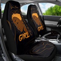 Personalized Beautiful Black Girl Car Seat Cover Women Africa - Wonder Print Shop