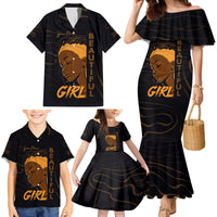 Personalized Beautiful Black Girl Family Matching Mermaid Dress and Hawaiian Shirt Women Africa - Wonder Print Shop