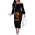 Personalized Beautiful Black Girl Family Matching Off The Shoulder Long Sleeve Dress and Hawaiian Shirt Women Africa - Wonder Print Shop
