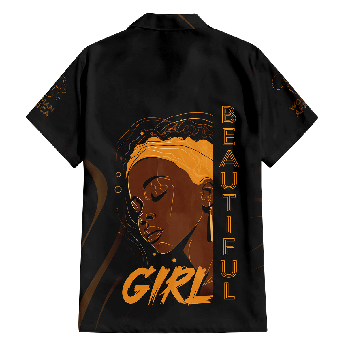 Personalized Beautiful Black Girl Family Matching Off Shoulder Short Dress and Hawaiian Shirt Women Africa - Wonder Print Shop