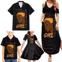 Personalized Beautiful Black Girl Family Matching Summer Maxi Dress and Hawaiian Shirt Women Africa - Wonder Print Shop