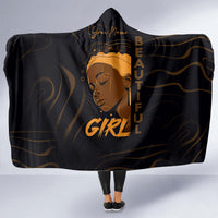 Personalized Beautiful Black Girl Hooded Blanket Women Africa