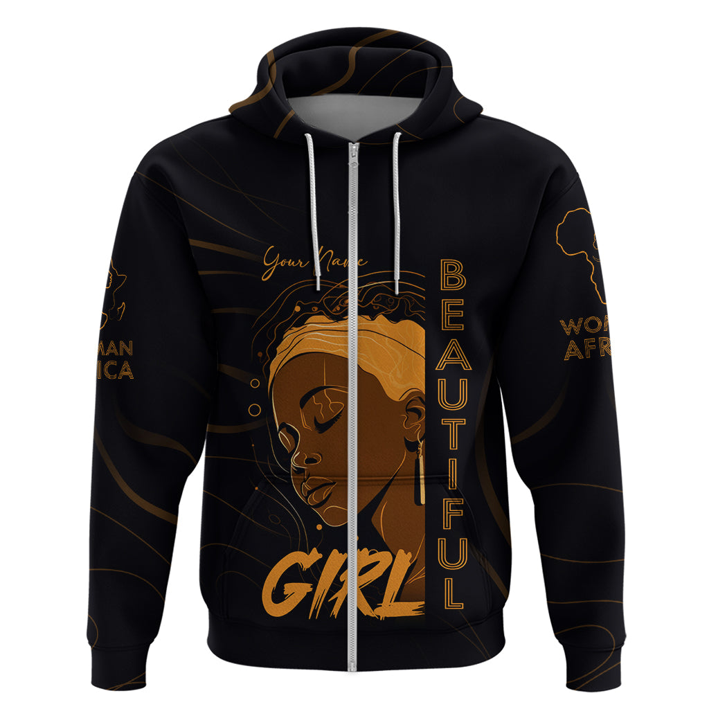 Personalized Beautiful Black Girl Hoodie Women Africa - Wonder Print Shop