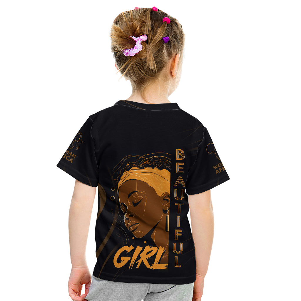 Personalized Beautiful Black Girl Kid T Shirt Women Africa - Wonder Print Shop
