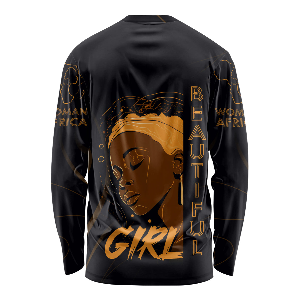 Personalized Beautiful Black Girl Long Sleeve Shirt Women Africa - Wonder Print Shop