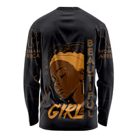 Personalized Beautiful Black Girl Long Sleeve Shirt Women Africa - Wonder Print Shop