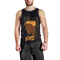 Personalized Beautiful Black Girl Men Tank Top Women Africa - Wonder Print Shop