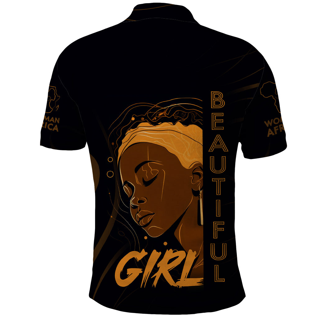 Personalized Beautiful Black Girl Polo Shirt Women Africa - Wonder Print Shop