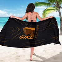 Personalized Beautiful Black Girl Sarong Women Africa - Wonder Print Shop