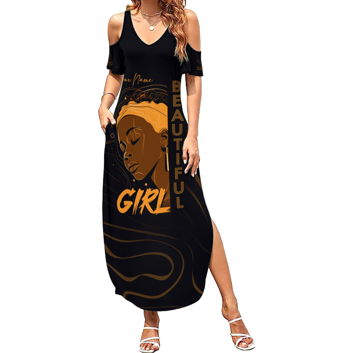 Personalized Beautiful Black Girl Summer Maxi Dress Women Africa - Wonder Print Shop