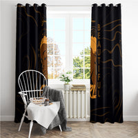 Personalized Beautiful Black Girl Window Curtain Women Africa - Wonder Print Shop