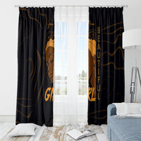 Personalized Beautiful Black Girl Window Curtain Women Africa - Wonder Print Shop