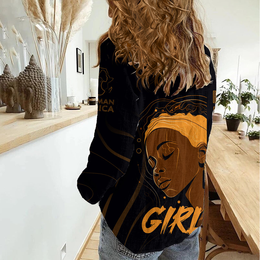 Personalized Beautiful Black Girl Women Casual Shirt Women Africa - Wonder Print Shop