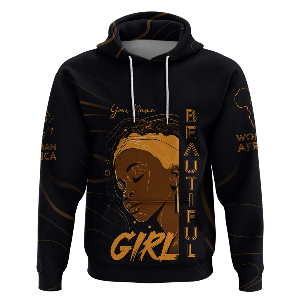 Personalized Beautiful Black Girl Zip Hoodie Women Africa - Wonder Print Shop
