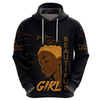 Personalized Beautiful Black Girl Zip Hoodie Women Africa - Wonder Print Shop