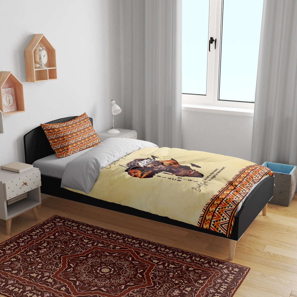 Personalized Love Africa Bedding Set Black Girl Beautiful - Wonder Print Shop