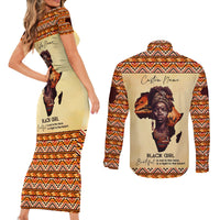 Personalized Love Africa Couples Matching Short Sleeve Bodycon Dress and Long Sleeve Button Shirt Black Girl Beautiful - Wonder Print Shop