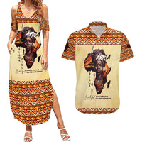 Personalized Love Africa Couples Matching Summer Maxi Dress and Hawaiian Shirt Black Girl Beautiful - Wonder Print Shop