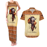 Personalized Love Africa Couples Matching Tank Maxi Dress and Hawaiian Shirt Black Girl Beautiful - Wonder Print Shop