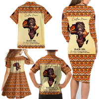 Personalized Love Africa Family Matching Long Sleeve Bodycon Dress and Hawaiian Shirt Black Girl Beautiful - Wonder Print Shop
