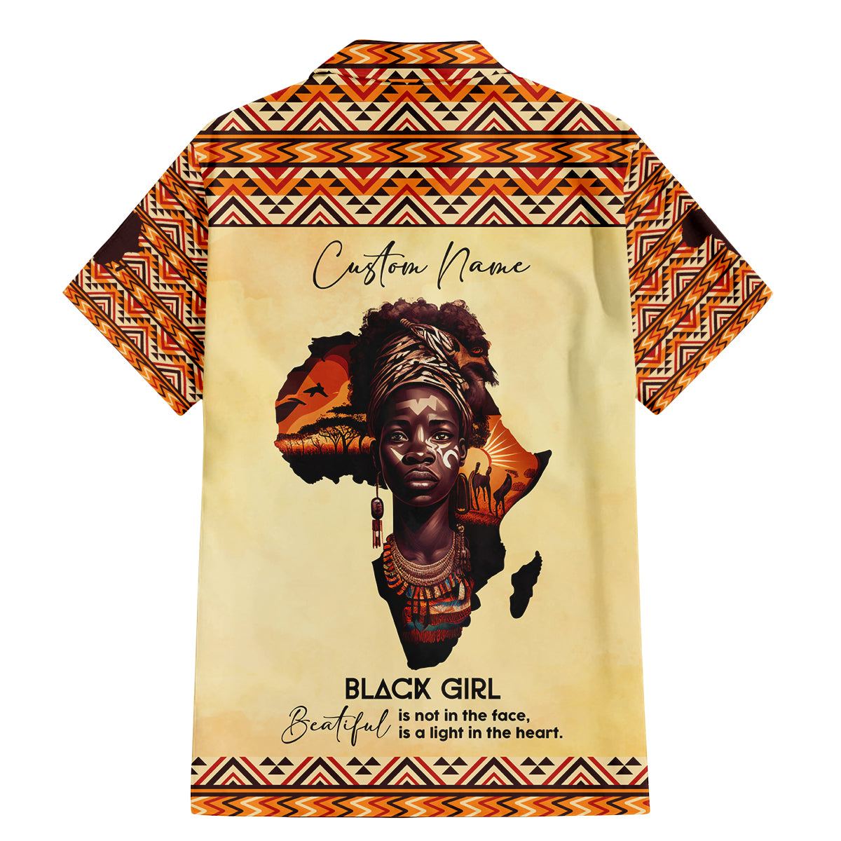 Personalized Love Africa Family Matching Mermaid Dress and Hawaiian Shirt Black Girl Beautiful - Wonder Print Shop