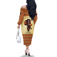 Personalized Love Africa Family Matching Off The Shoulder Long Sleeve Dress and Hawaiian Shirt Black Girl Beautiful - Wonder Print Shop