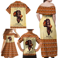 Personalized Love Africa Family Matching Off Shoulder Maxi Dress and Hawaiian Shirt Black Girl Beautiful - Wonder Print Shop