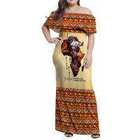 Personalized Love Africa Family Matching Off Shoulder Maxi Dress and Hawaiian Shirt Black Girl Beautiful - Wonder Print Shop