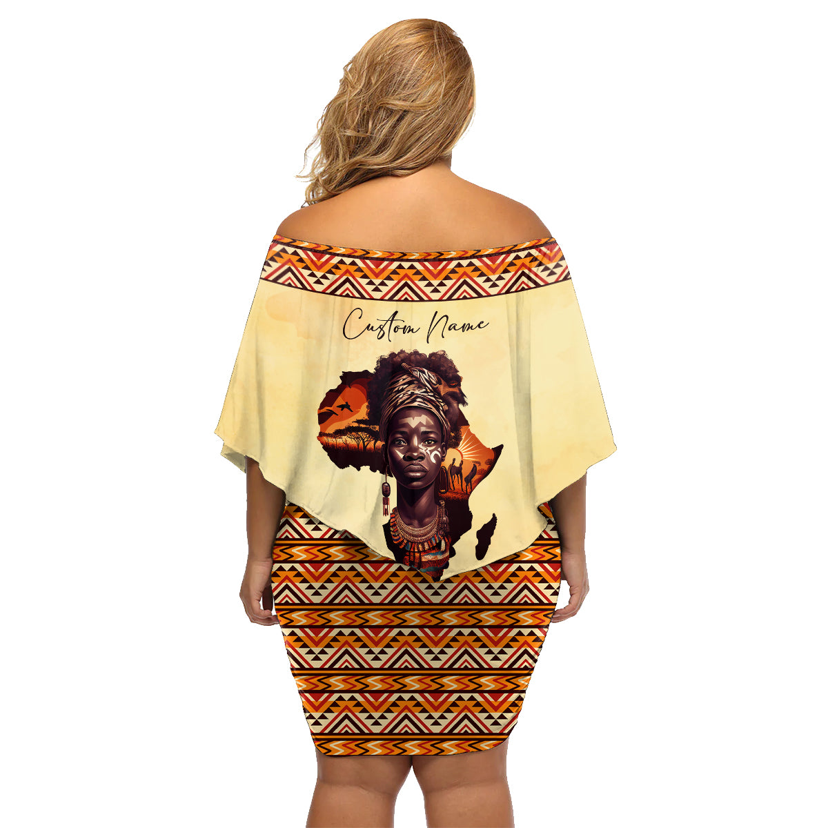 Personalized Love Africa Family Matching Off Shoulder Short Dress and Hawaiian Shirt Black Girl Beautiful - Wonder Print Shop