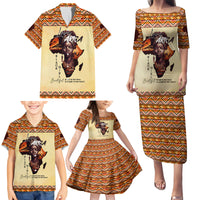 Personalized Love Africa Family Matching Puletasi and Hawaiian Shirt Black Girl Beautiful - Wonder Print Shop