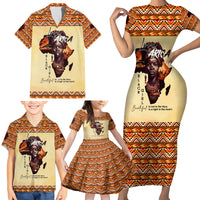 Personalized Love Africa Family Matching Short Sleeve Bodycon Dress and Hawaiian Shirt Black Girl Beautiful - Wonder Print Shop