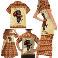 Personalized Love Africa Family Matching Short Sleeve Bodycon Dress and Hawaiian Shirt Black Girl Beautiful - Wonder Print Shop