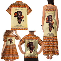 Personalized Love Africa Family Matching Tank Maxi Dress and Hawaiian Shirt Black Girl Beautiful - Wonder Print Shop