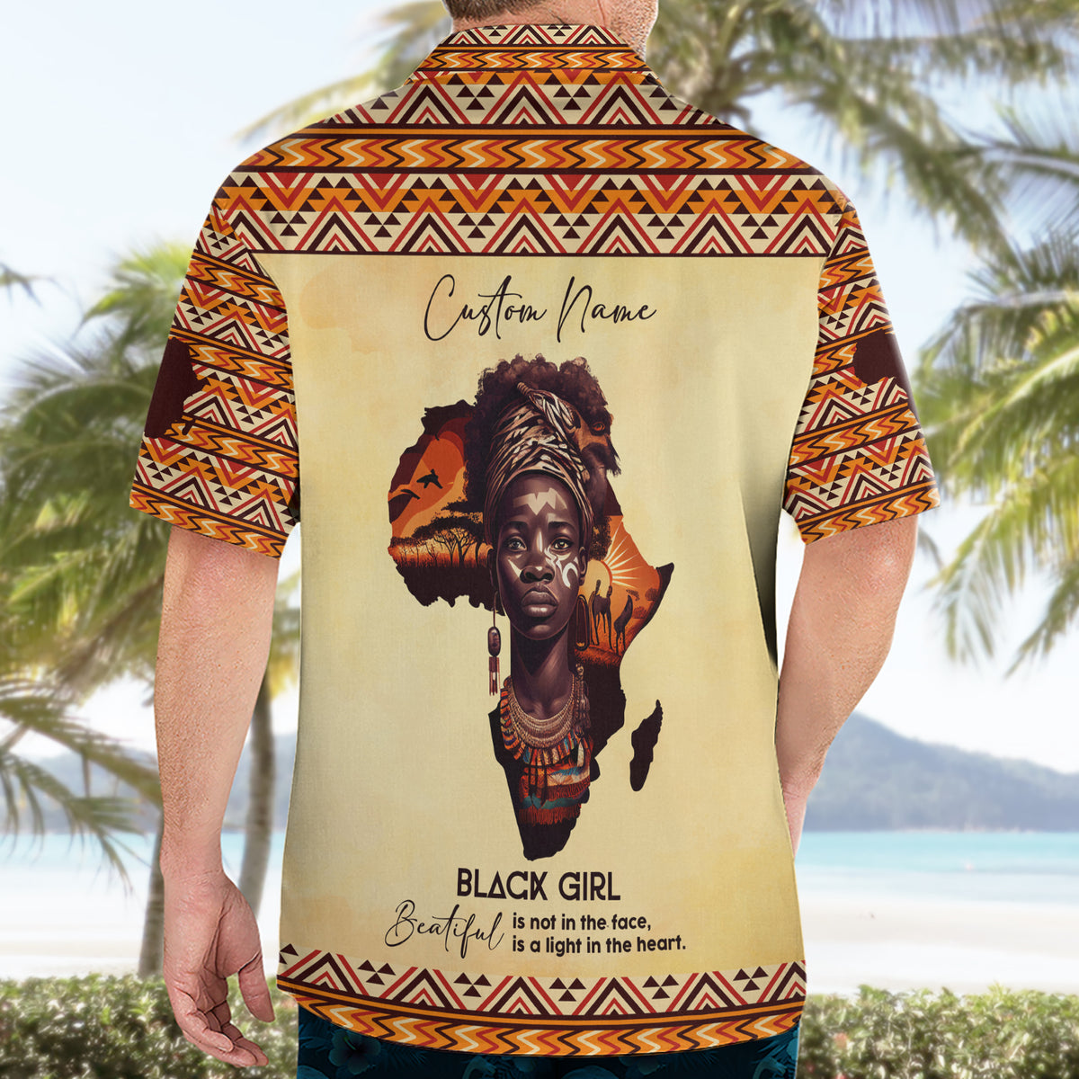 Personalized Love Africa Hawaiian Shirt Black Girl Beautiful - Wonder Print Shop