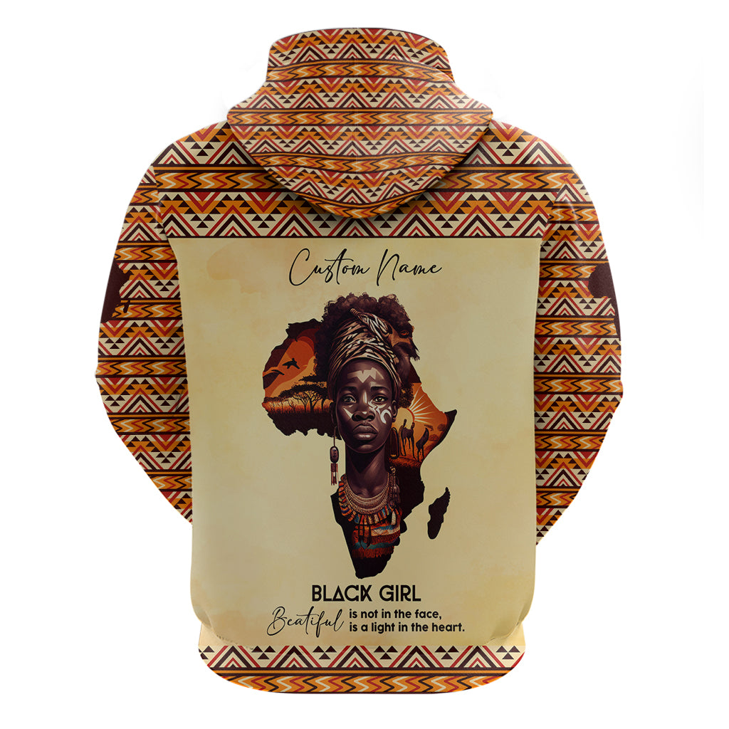 Personalized Love Africa Hoodie Black Girl Beautiful - Wonder Print Shop