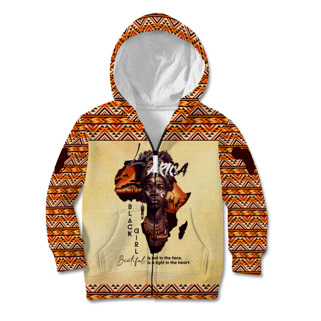 Personalized Love Africa Kid Hoodie Black Girl Beautiful - Wonder Print Shop