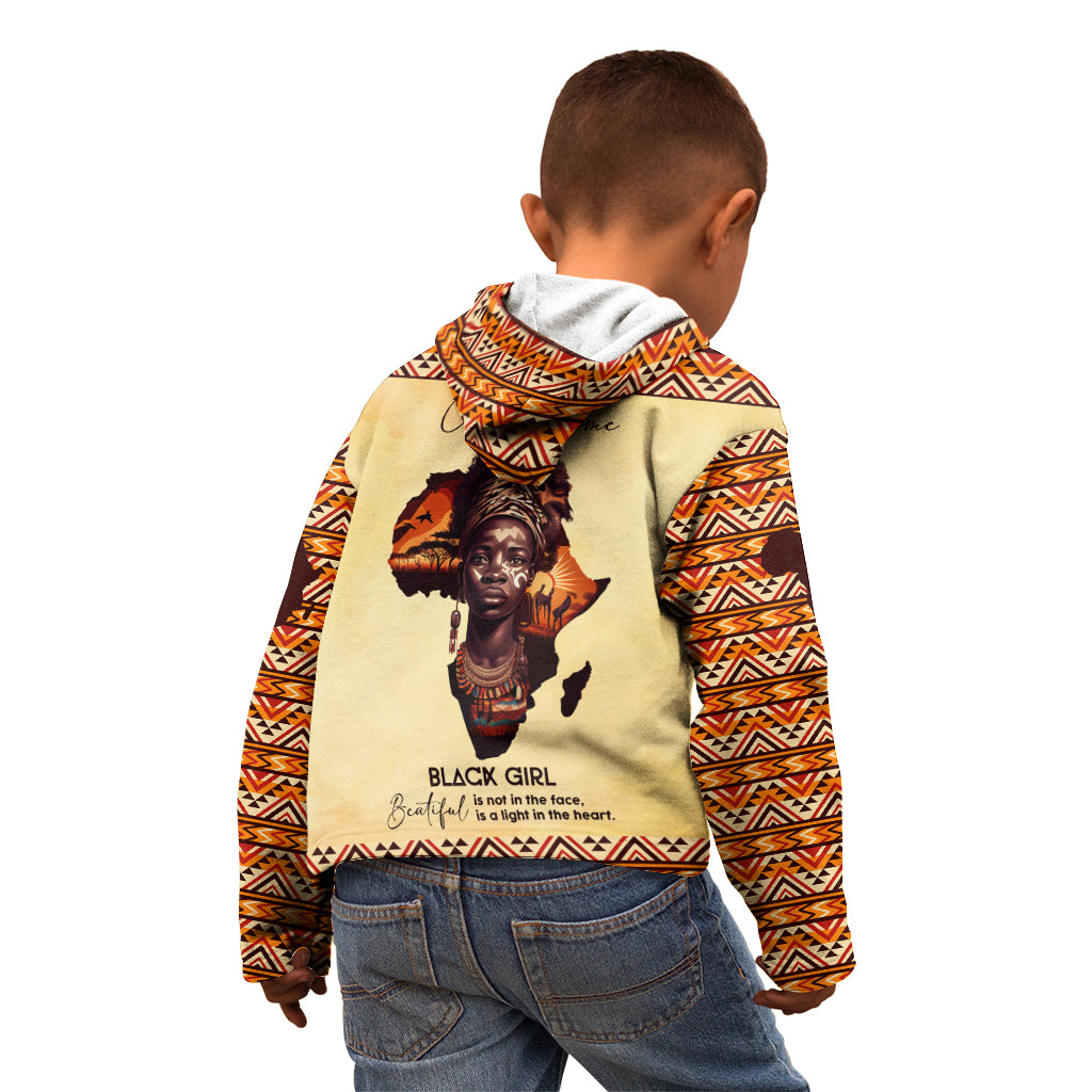 Personalized Love Africa Kid Hoodie Black Girl Beautiful - Wonder Print Shop