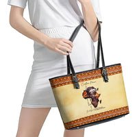 Personalized Love Africa Leather Tote Bag Black Girl Beautiful - Wonder Print Shop