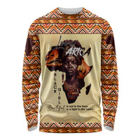 Personalized Love Africa Long Sleeve Shirt Black Girl Beautiful - Wonder Print Shop