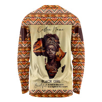 Personalized Love Africa Long Sleeve Shirt Black Girl Beautiful - Wonder Print Shop