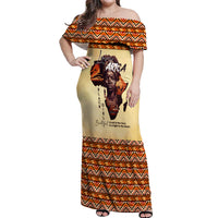Personalized Love Africa Off Shoulder Maxi Dress Black Girl Beautiful - Wonder Print Shop