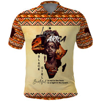Personalized Love Africa Polo Shirt Black Girl Beautiful - Wonder Print Shop
